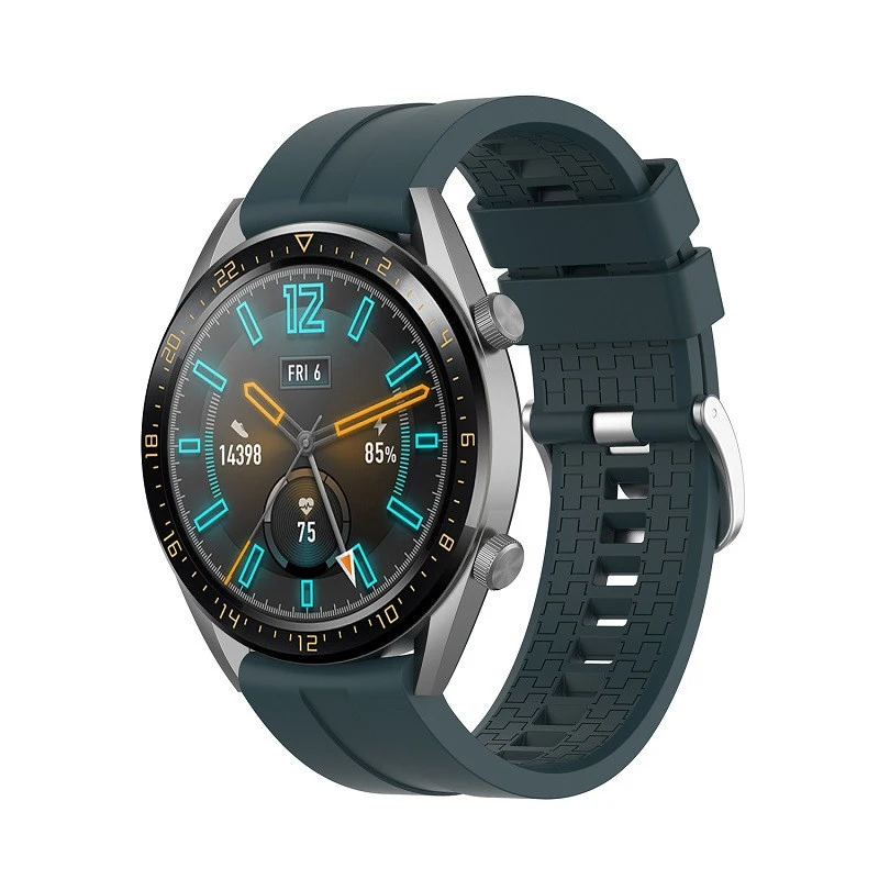 Смарт часы для Huawei Watch GT 42 мм 46 ремешок силиконовый мягкий металлический браслет с