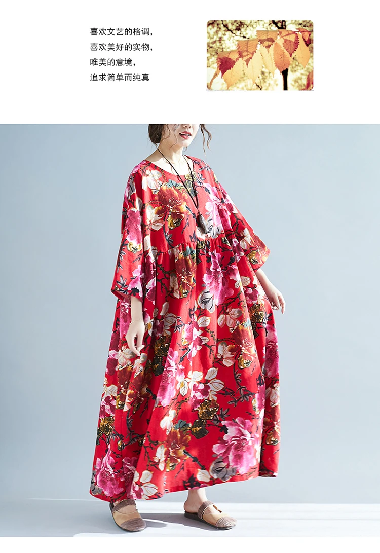 Платья для женщин размера плюс, Boho, 4XL, 5XL, 6XL, 7XL, большое летнее платье, женское платье с цветочным принтом, хлопковое, льняное, макси платье
