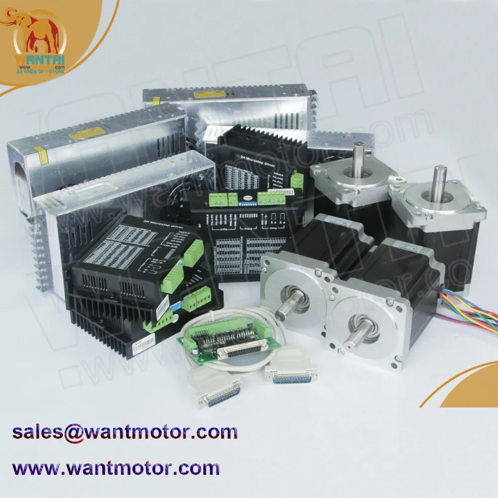 Шаговый двигатель Nema 34 Wantai 1090oz in 5.6A DQ860MA 4 осевой 3D принтер с ЧПУ лазерный