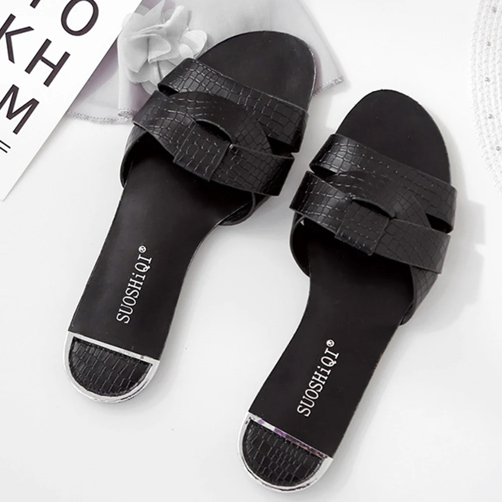 

SARAIRIS New Hot Sale Dropship Brand Flat Slippers Women 2019 Summer Casual Outdoor Slides Women Beach Shoes Woman