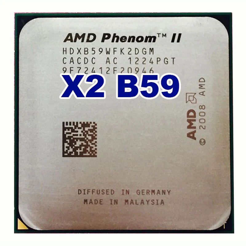 Оригинальный процессор AMD Phenom II X2 B59 CPU/6M/3 4G/AM2 +/AM3 95 Вт|desktop processor|x2 b59phenom ii x2 |