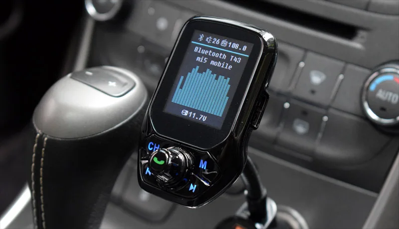 AGETUNR T43 1," TFT цветной дисплей Bluetooth автомобильный комплект громкой связи набор 3 USB порта QC3.0 Быстрая зарядка fm-передатчик MP3 музыкальный плеер