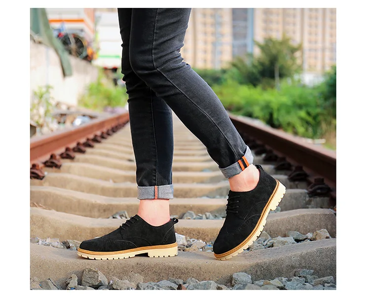 Brand Spring Suede Leather Men Shoes Oxford Casual Classic Sneakers For Male Comfortable Footwear