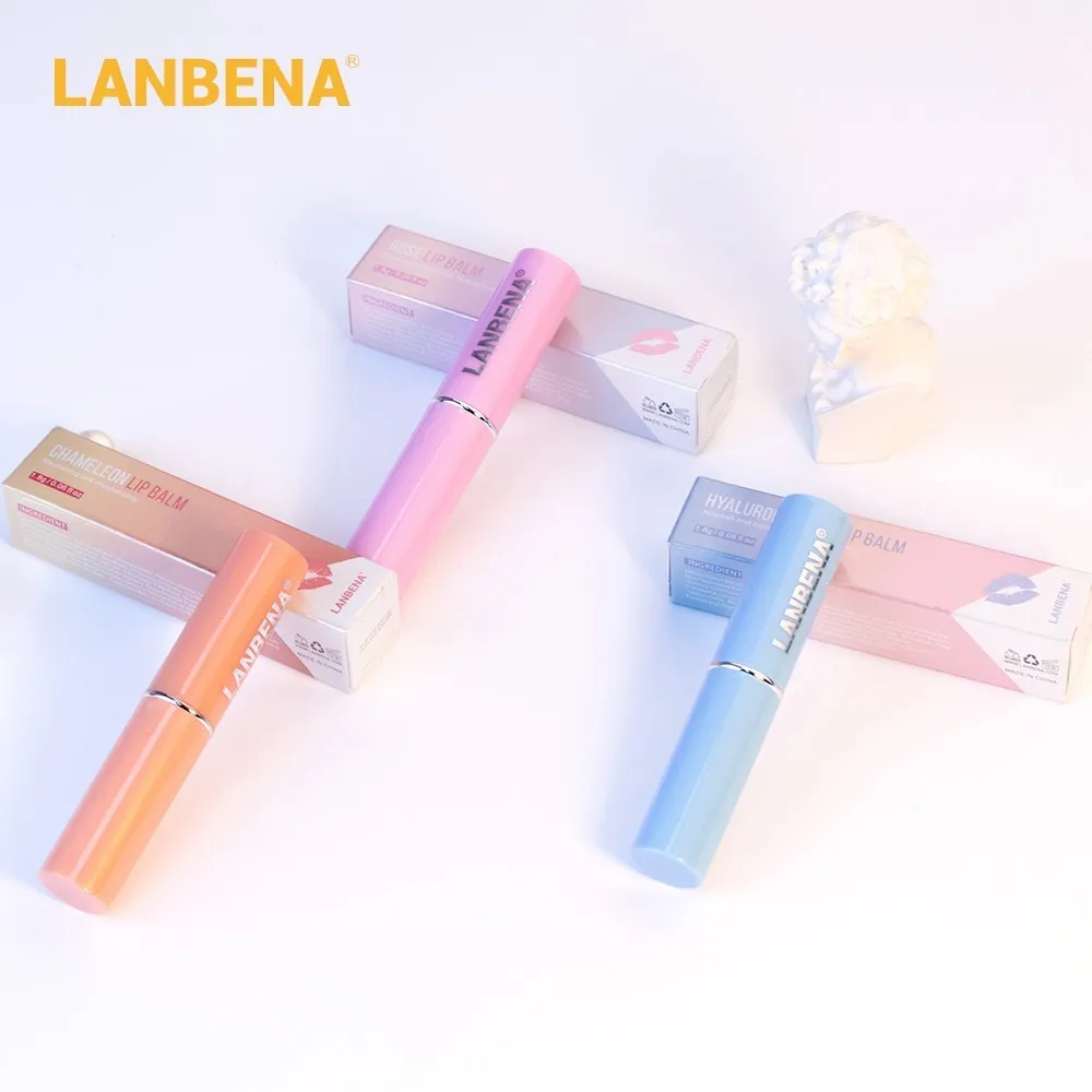 LANBENA увлажняющий бальзам для губ с гиалуроновой кислотой розовый питательный бальзам для губ Хамелеон для удаления линий губ губная помада Макияж Уход за кожей