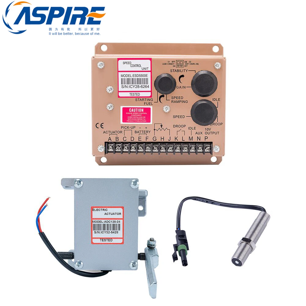 Привод ADC120 24V + регулятор скорости ESD5500E Датчик 3034572 MPU|generator governor|generator speed governorgovernor