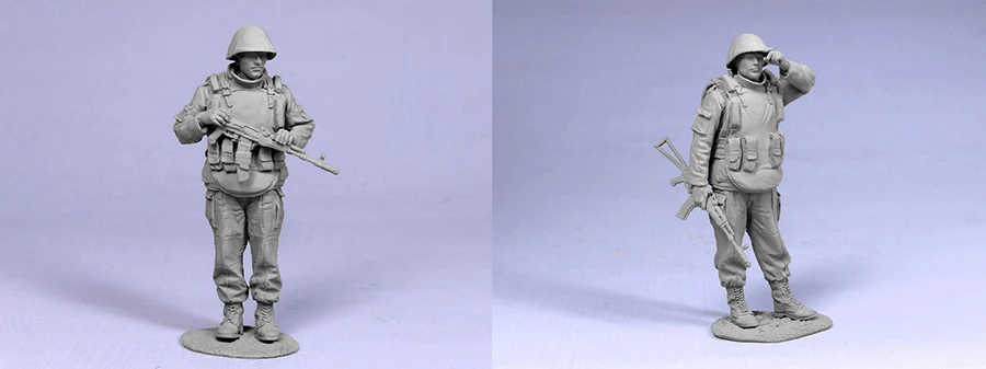 Сборочный Неокрашенный масштаб 1/35 древний стоячий включает 2 фигурки, старинная Миниатюрная модель гаража, комплект