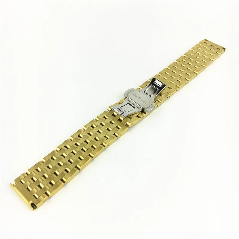 Для mk Cartier tissot Arm dw Золото Нержавеющая сталь женские мужские часы ремешок браслет 20 мм 22 мм ремешок для часов