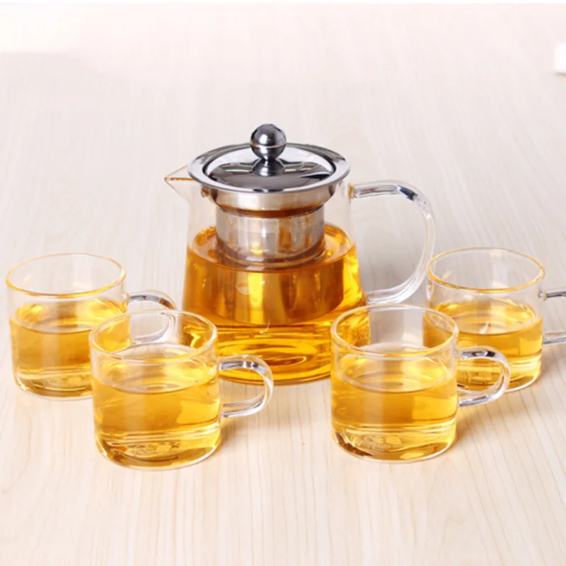 

CHA YUAN CHUAN SHI stainless steel cover heat resistant glass teapot coffee flower tea set black tea pot apply office indoor
