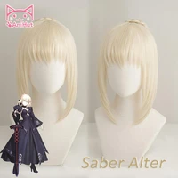 %e3%80%90anihut%e3%80%91alter saber wig fate grand order cosplay wig synthetic heat resistant hair saber
