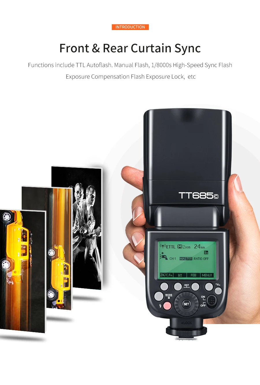 Вспышка для камеры GODOX Thinklite ttl TT685C 2,4 GHz высокоскоростная 1/8000s GN60 для Canon EOS camera s E-ttl II Autoflash(TT685C