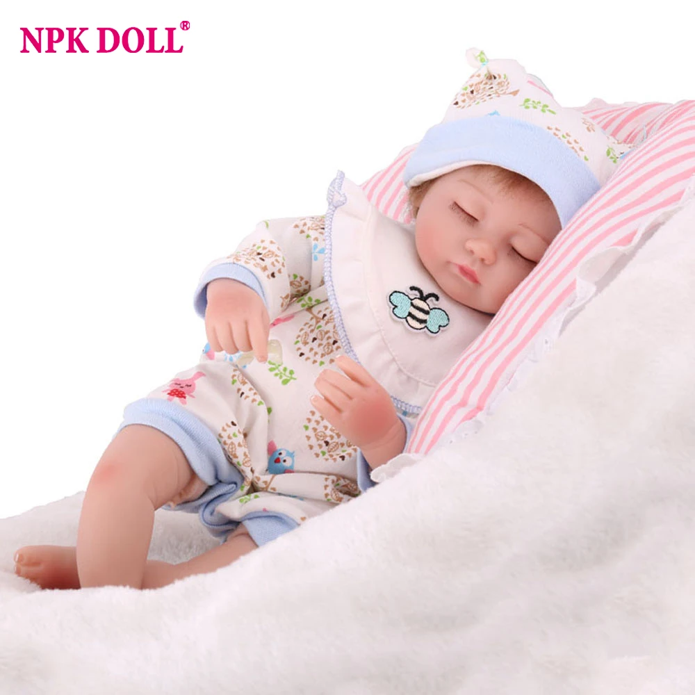 Кукла NPK Reborn Baby Girl Sleeping Kids мягкая силиконовая Реалистичная кукла для младенцев 45