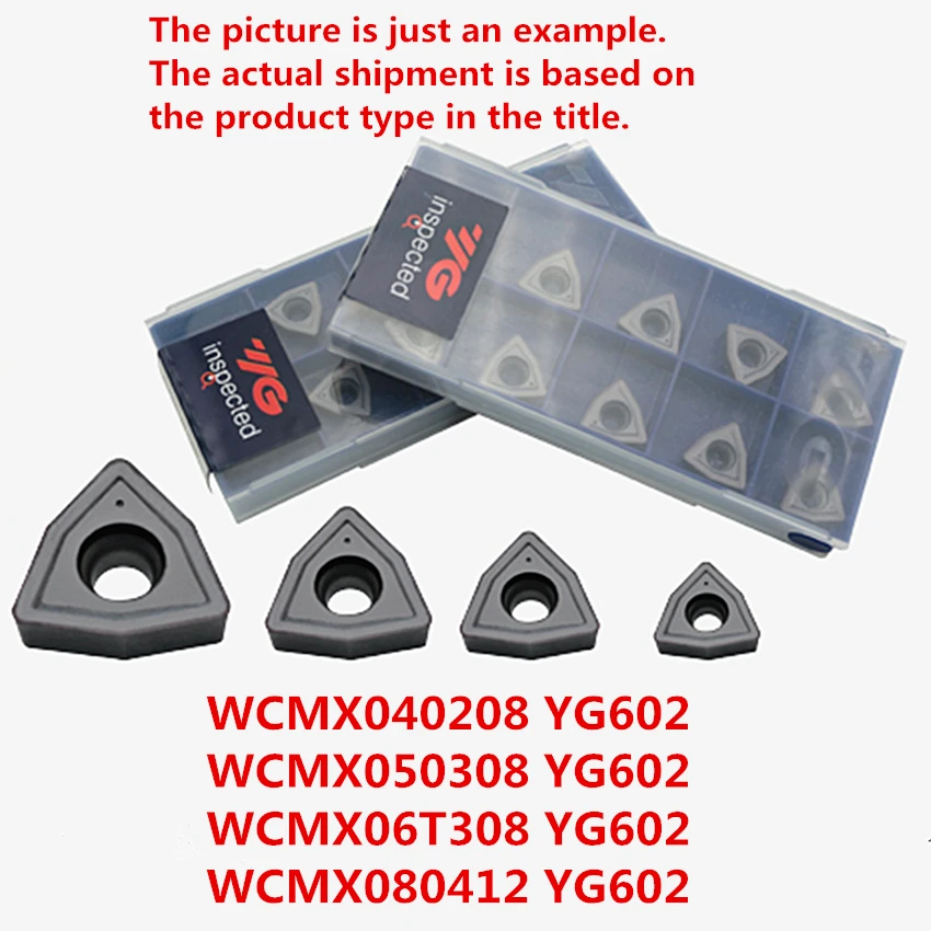

WCMX040208 YG602/WCMX050308 YG602/WCMX06T308 YG602/WCMX080412 YG602 Korea YG Milling Carbide Inserts For Steel, Stainless Steel