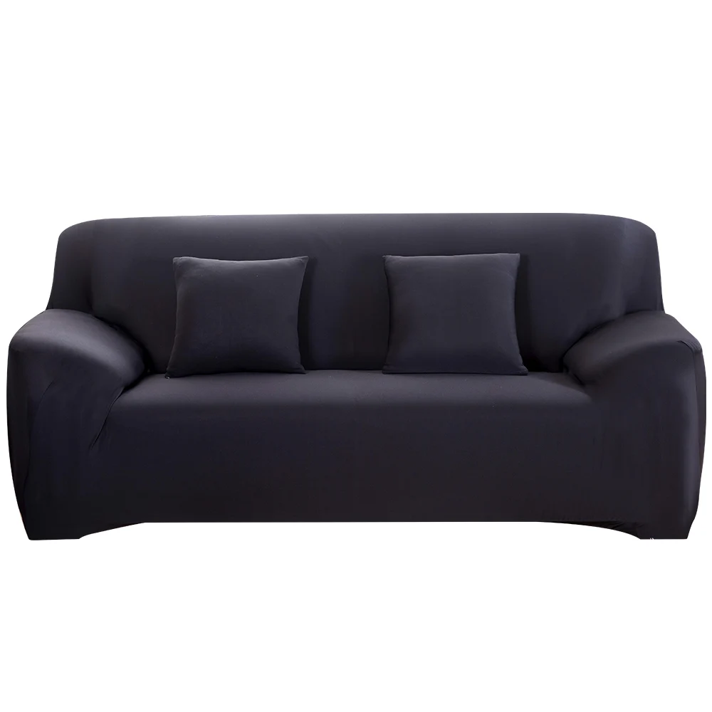 Pure Color Polyester Fiber Sofa Cover Removable Elastic All-inclusive Living Room Covers Single Two Three | Дом и сад