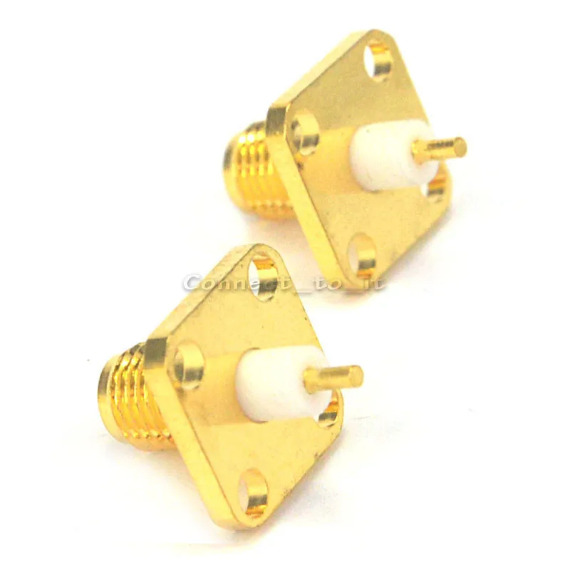 (100 шт./лот) гнездовой разъем SMA с 4 отверстиями панельный клеммный | Обустройство