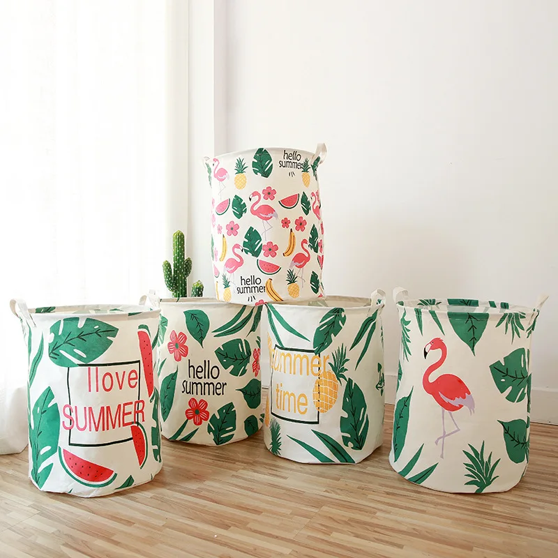 Большая корзина для белья с мультяшным рисунком, водонепроницаемая, грязное белье, упаковщик для детей, складная, переносная, органайзер для игрушек детей.