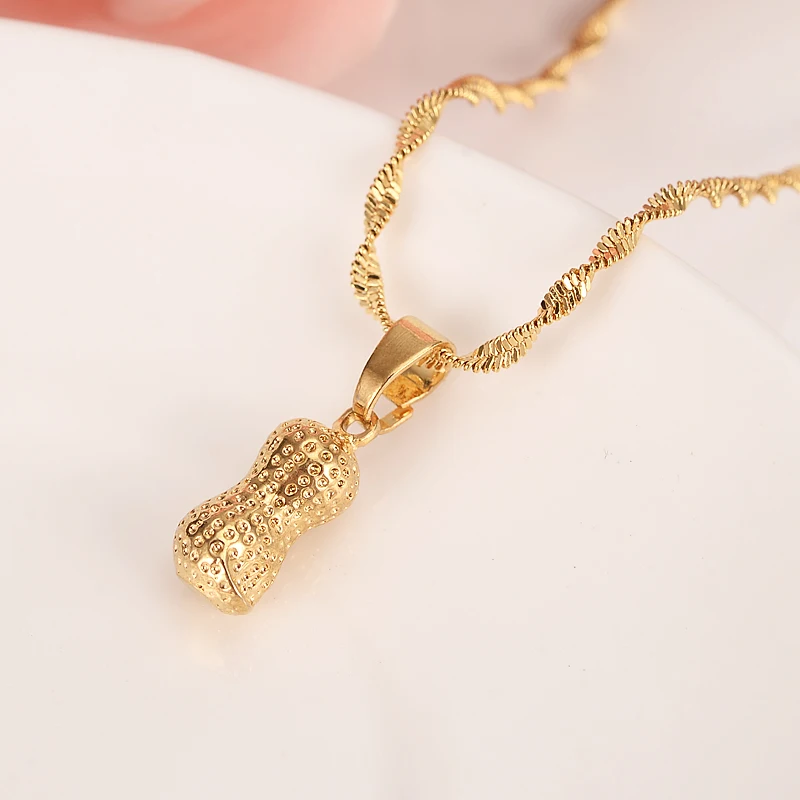 

Gold Dubai India peanut vintage dangle Earrings Necklace Jewelry Sets for Women Girls party jewellery bridal accessories kids