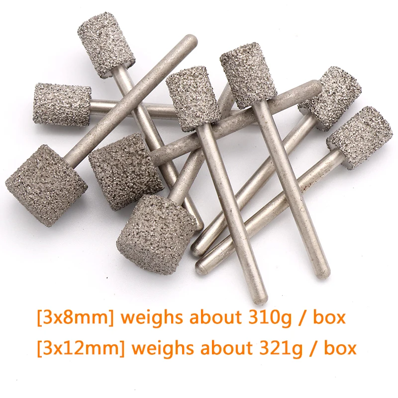 1 шт. зернистость 46 паяная алмазная шлифовальная головка Цилиндрический