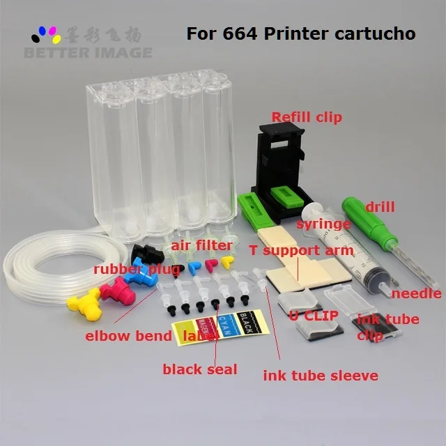 XIMO DIY Ciss для принтера HP 664 664xl DeskJet 1115 2135 3635 1118 2138 3636 3638 4536 4676|ciss for hp|diy cissciss diy |