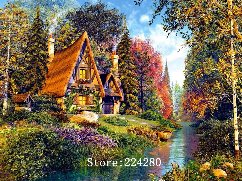 

Monet pond water lily Scenery Needlework,For Embroidery,DIY 14CT Unprinted Cross stitch kits Cross-Stitching Decor Crafts