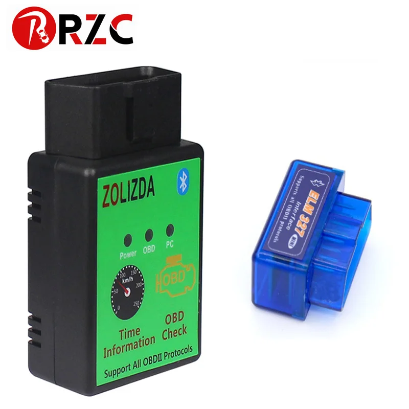 ZOLIZDA Бесплатная доставка V1.5 V2.1 ELM327 OBD2 считыватель кодов инструмент сканирования