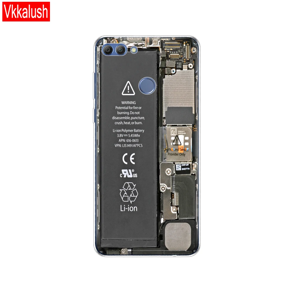 Чехол для телефона huawei P Smart Enjoy 7 S, Мягкий ТПУ силиконовый чехол на заднюю панель 360, полностью защитный прозрачный чехол с принтом - Цвет: 80051