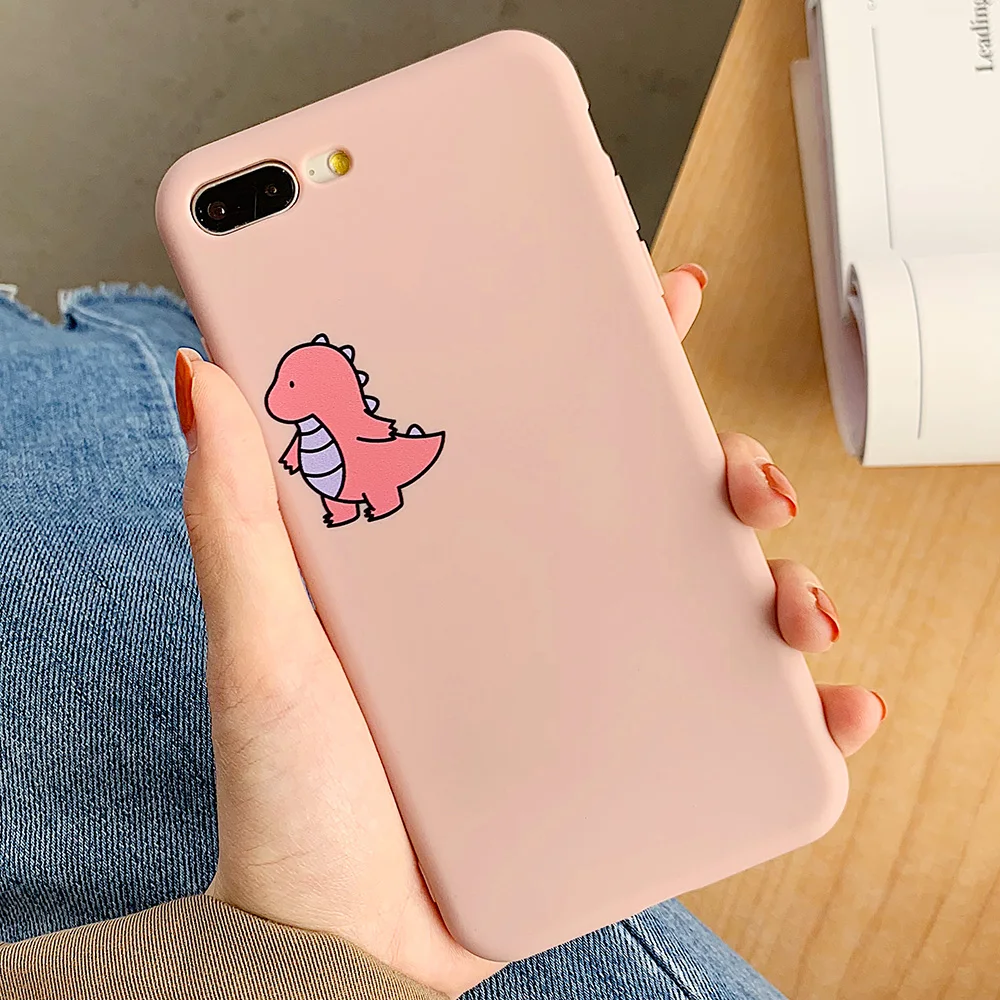 Чехол JONSNOW для телефона iPhone 7 8 Plus 6S 6 X XR XS Max Чехлы нашивки милых динозавров/медведь
