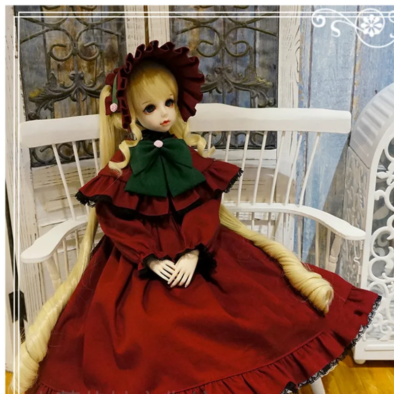 Estartek XD012 по индивидуальному заказу, ручная работа, 1/6th Rozen Maiden Shinku Платье Аниме Костюм для BJD Кукла фигурку Косплэй "сделай сам"