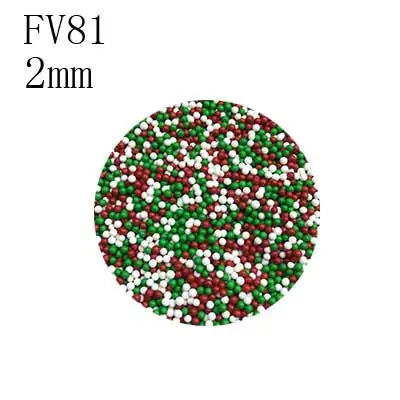 FV81 2mm christmas 1 кг съедобный торт разбрызгивает инструменты украшения 2 мм сахар жемчуг посыпать Nonpareils мерцающий торт парсти жаропрочная посуда для фондан инструмент z20 - Цвет: FV81 2mm christmas