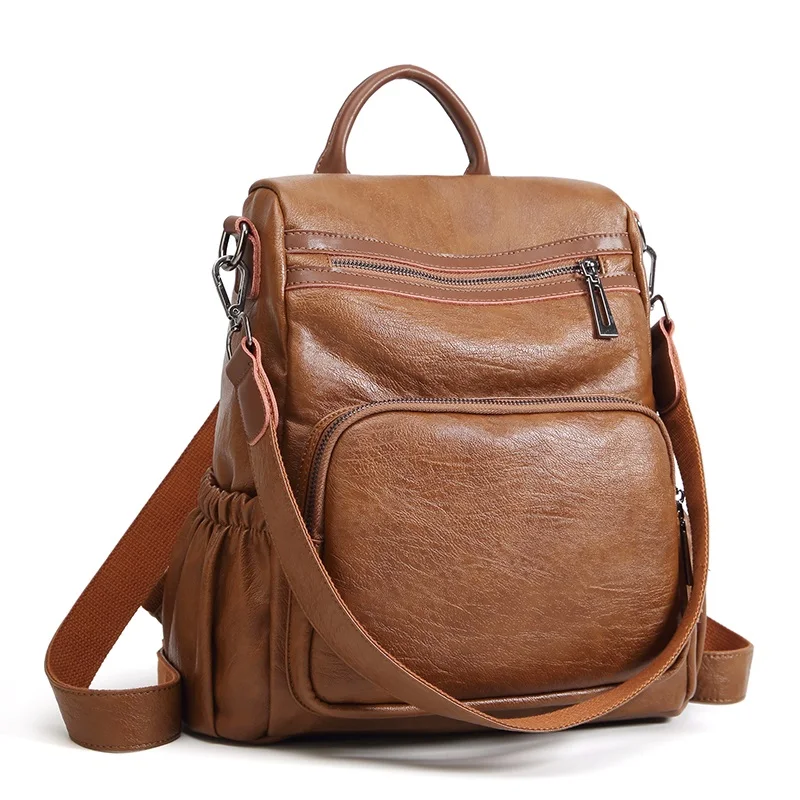 

Women Backpack Anti theft School Bags For Teenager Girls High Quality PU Leather Women Shoulde bags Large Capacity Travel bag