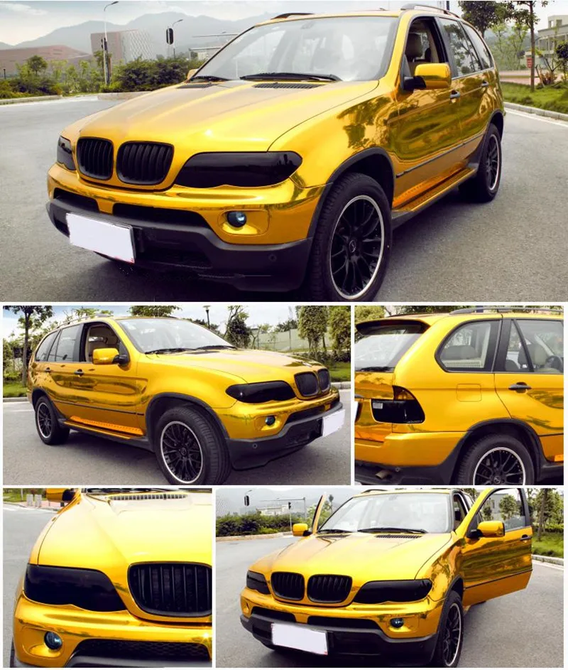 152cm x 50cm Multi-color Chrome Stretchable Auto-car Vinyl Wrap Sticker Air Release Self-adhesive Protect Vehicle Modification |