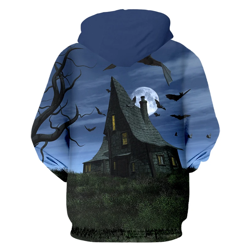 

OGKB Halloween Large Size Women Trend Hoodies 3D Printed Castle Loose Pullover Suppliers The New Listing Clothing