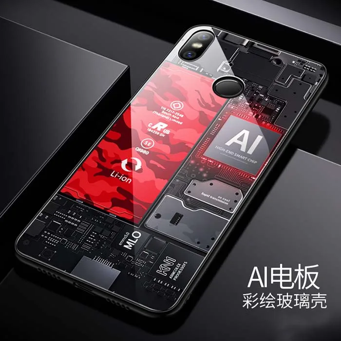 color 4 Чехол для телефона из закаленного стекла для Xiaomi Redmi Note 7 Pro Xiaomi Mi 8 Mi8 Lite Mix 2 2s Mix 3, Роскошный чехол Aixuan - Цвет: color 4