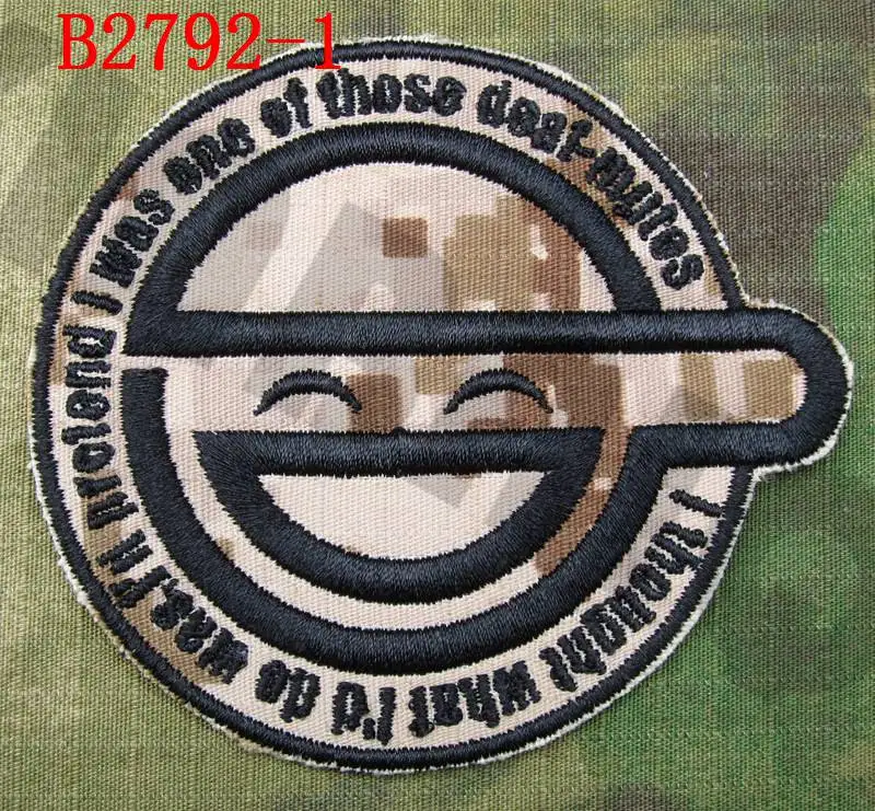 B2792 Digital Desert Вышивка патч призрак в скорлупе-автономный комплекс Смеющийся человек боевой дух - Цвет: B2792 Digital Desert