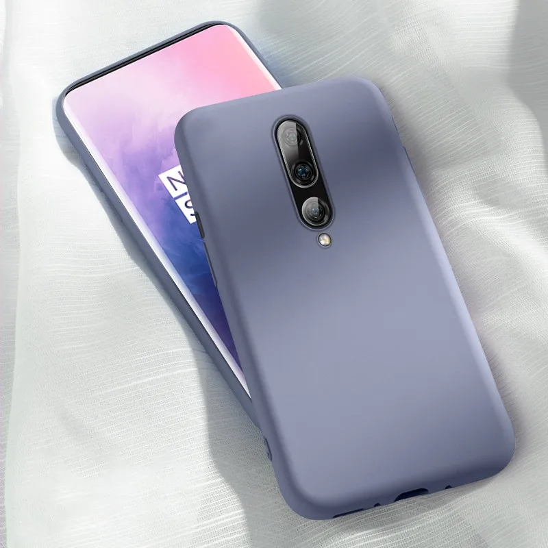 light blue Чехол для oneplus 7 pro, силиконовая защитная задняя крышка MOFi 1+ 7, цветная защитная оболочка one plus 7 pro, защитный мягкий чехол - Цвет: light blue