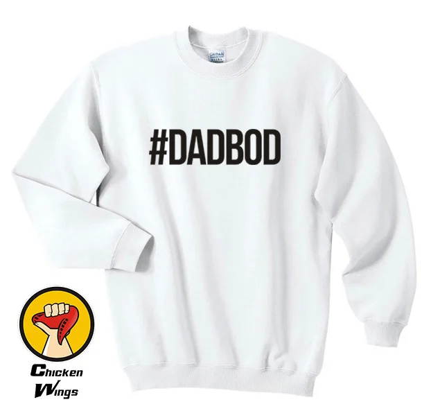 Мужская футболка с забавным принтом Dad Bod толстовка унисекс вырезом лодочкой