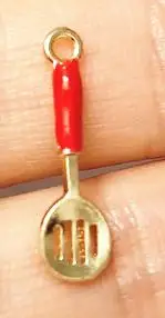 as shown 10 шт./упак. Кухонные принадлежности шпатель Эмаль Подвески Металлические золотистые Подвески Серьги DIY Модные украшения аксессуары 6*23 мм - Окраска металла: as shown