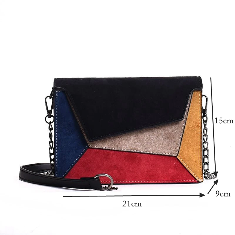 Модные женские туфли сумка Лоскутная нубук Сумки Bolsas Feminina брендовые плечевым