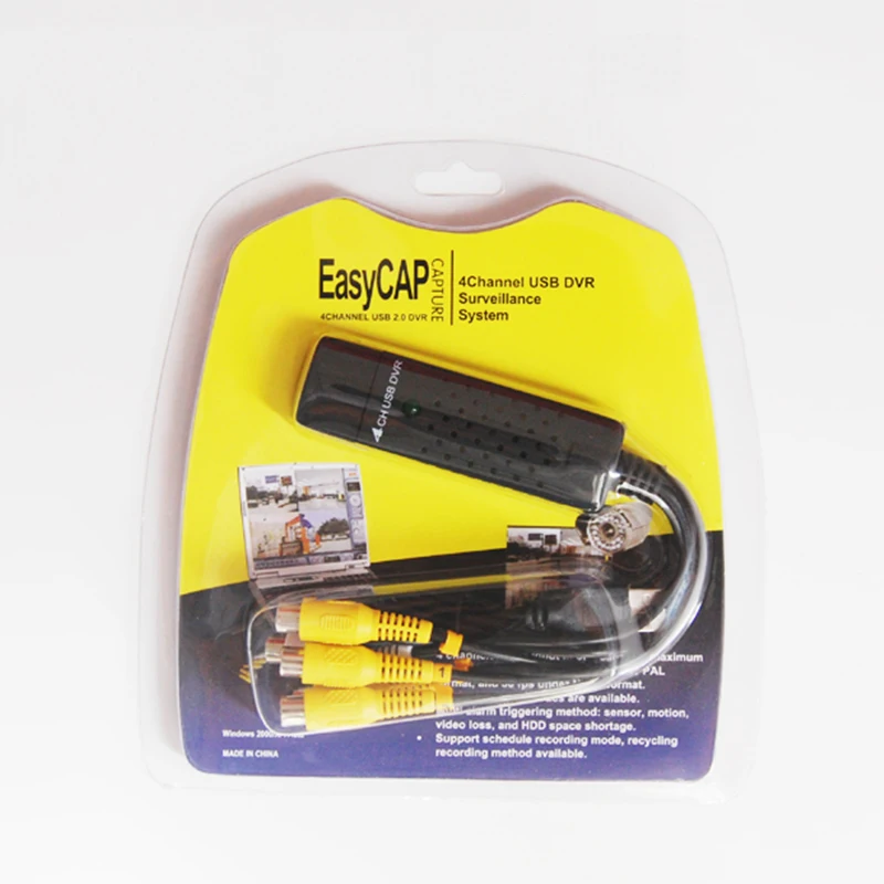 4 канальный USB карта видеозахвата Easycap цифровой видеозаписи(DVR) Телевизор VHS аудио адаптер для монитор камеры CCTV DVD 4CH USB dvr-карты доска