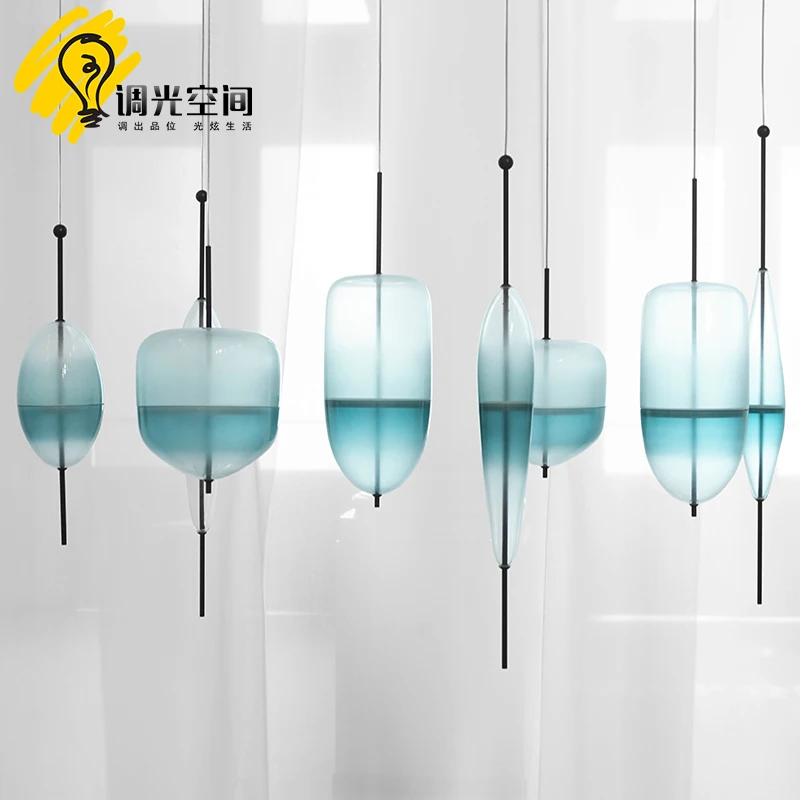 Современные светодиодсветодиодный подвесные светильники со стеклянными