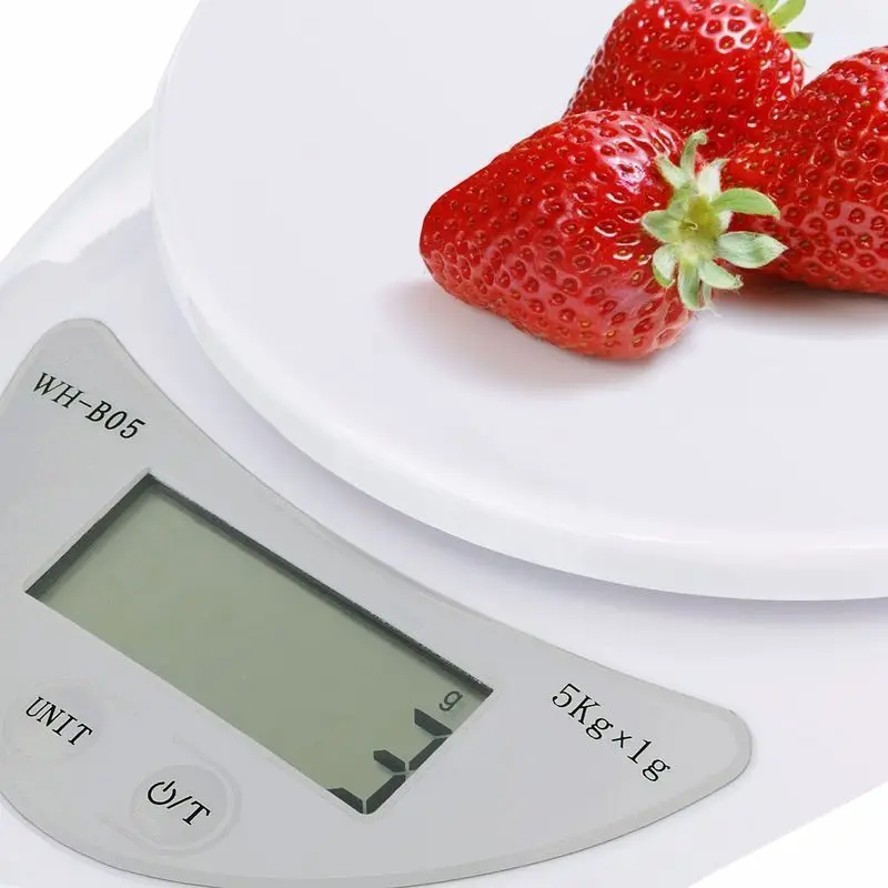 Портативные электронные цифровые кухонные весы 5 кг x 1 г 11lb диетические пищевые