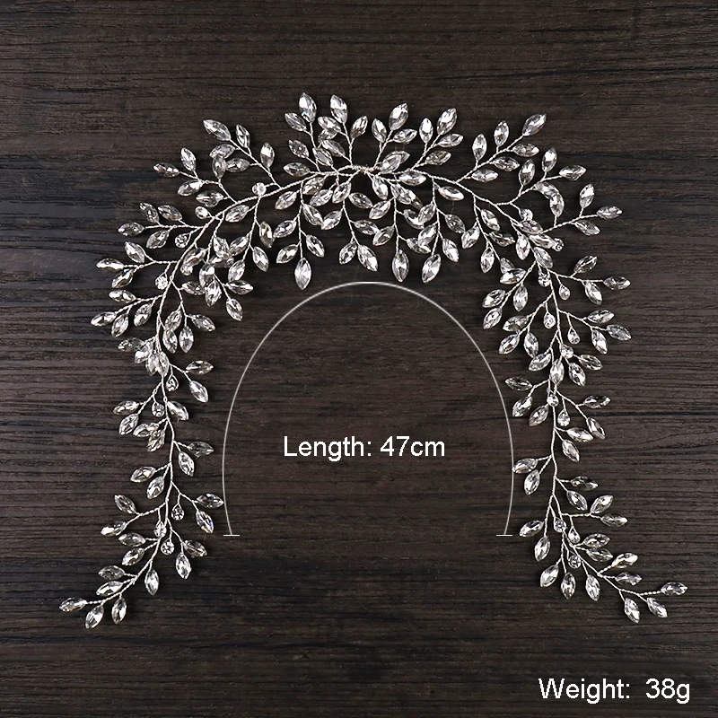 

Crystal Full Rhinestone Tiara Headbands Handmade Women Hairbands Hair Jewelry Fashion Bridal Headpiece Wedding Hair Accessories