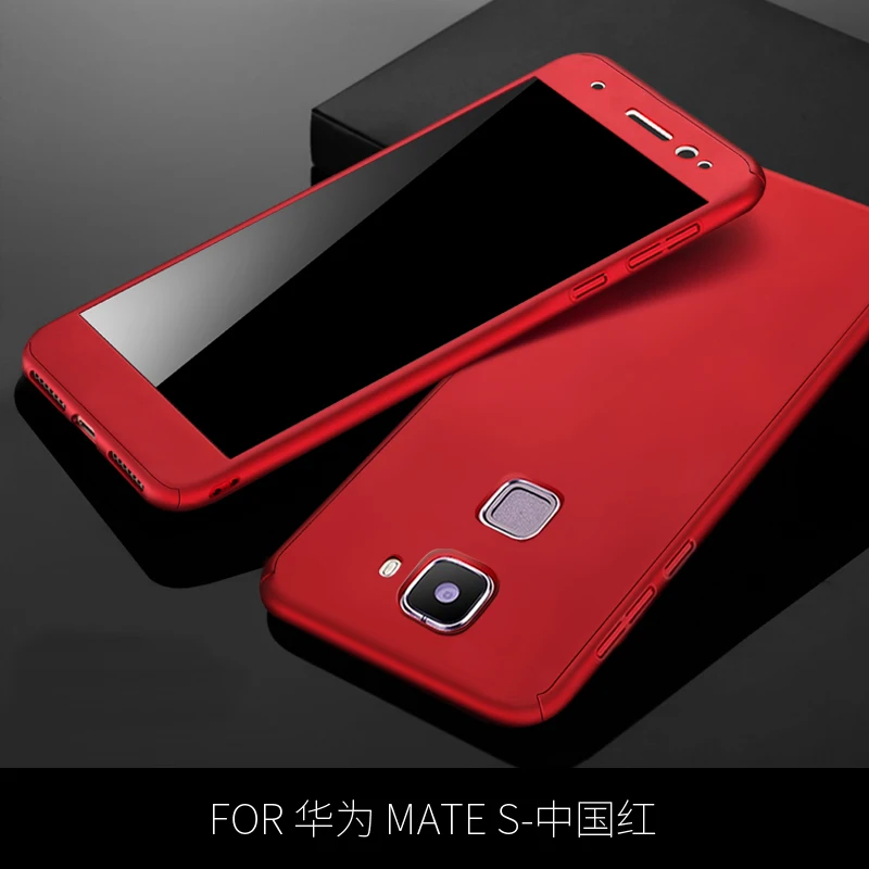 For Huawei Mate S Case 5.5&quot 360 Full Body Hard Frosted PC Back for MateS Cover Thin Protection Bag Coque+Glass Film |