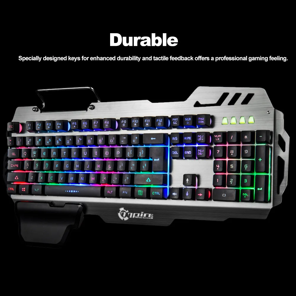 Игровая клавиатура с RGB подсветкой на ощупь для компьютера мобильный телефон