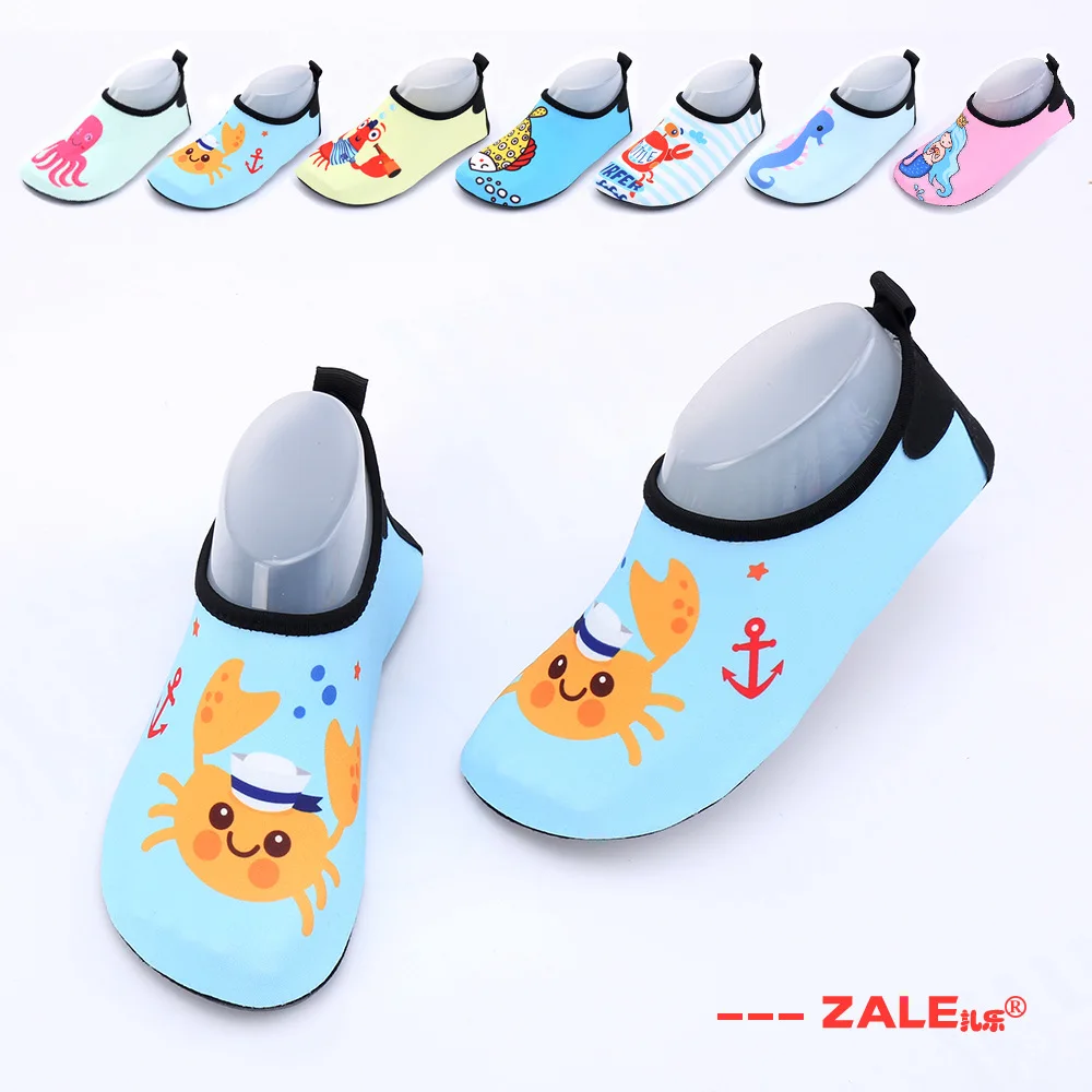 Summer beach Shoes Kids Cartoon Animal Swiming Shoes Girls Boys Barefoot Soft Bottom Non-slip Kids Water Shoes