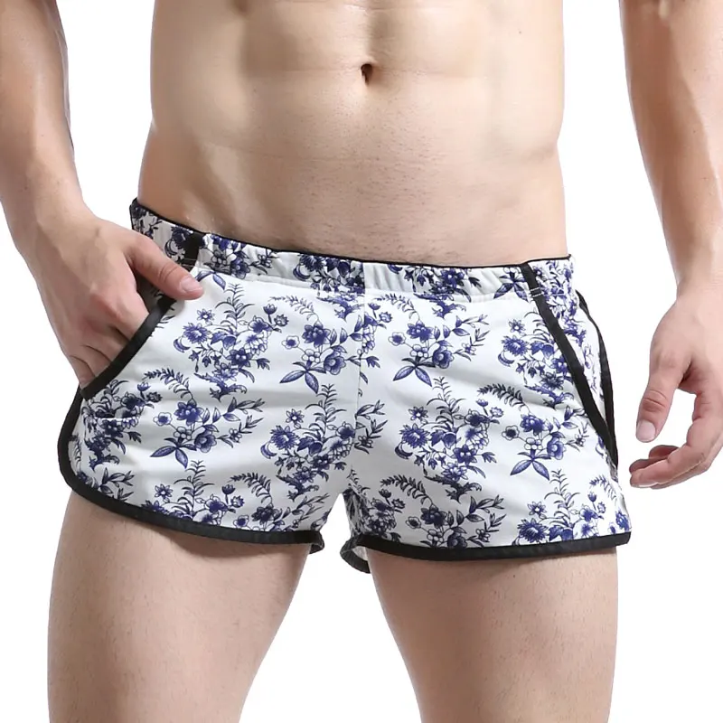 Мужские хлопковые трусы-боксеры WJ удобные шорты для тренировок одежда дома лидер