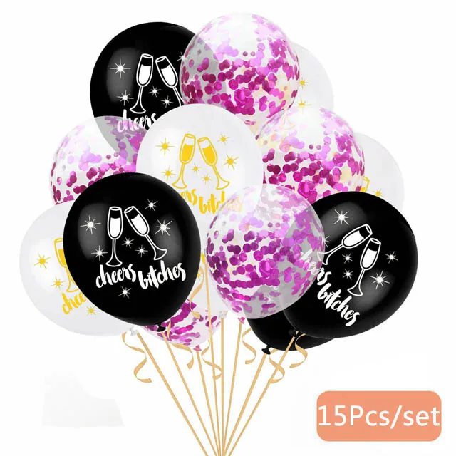 party balloons 2 Glazovin вечерние шары ура суки письмо латексная Роза золотистый воздушный шар ура суки вечерние украшения 12 inch блесток латексных воздушных шаров - Цвет: party balloons 2