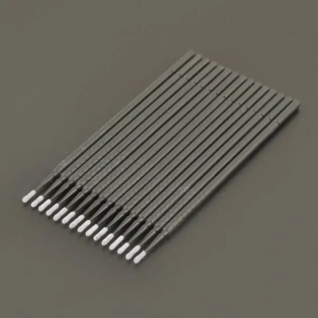 Black 0.10mm FUZHAN Одноразовые стерилизованные микро ресницы кисти/100 шт белый черный фиолетовый зеленый синий - Длина: Black 0.10mm