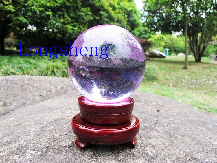 80 мм удивительный ультра прозрачный фиолетовый стеклянный кварцевый