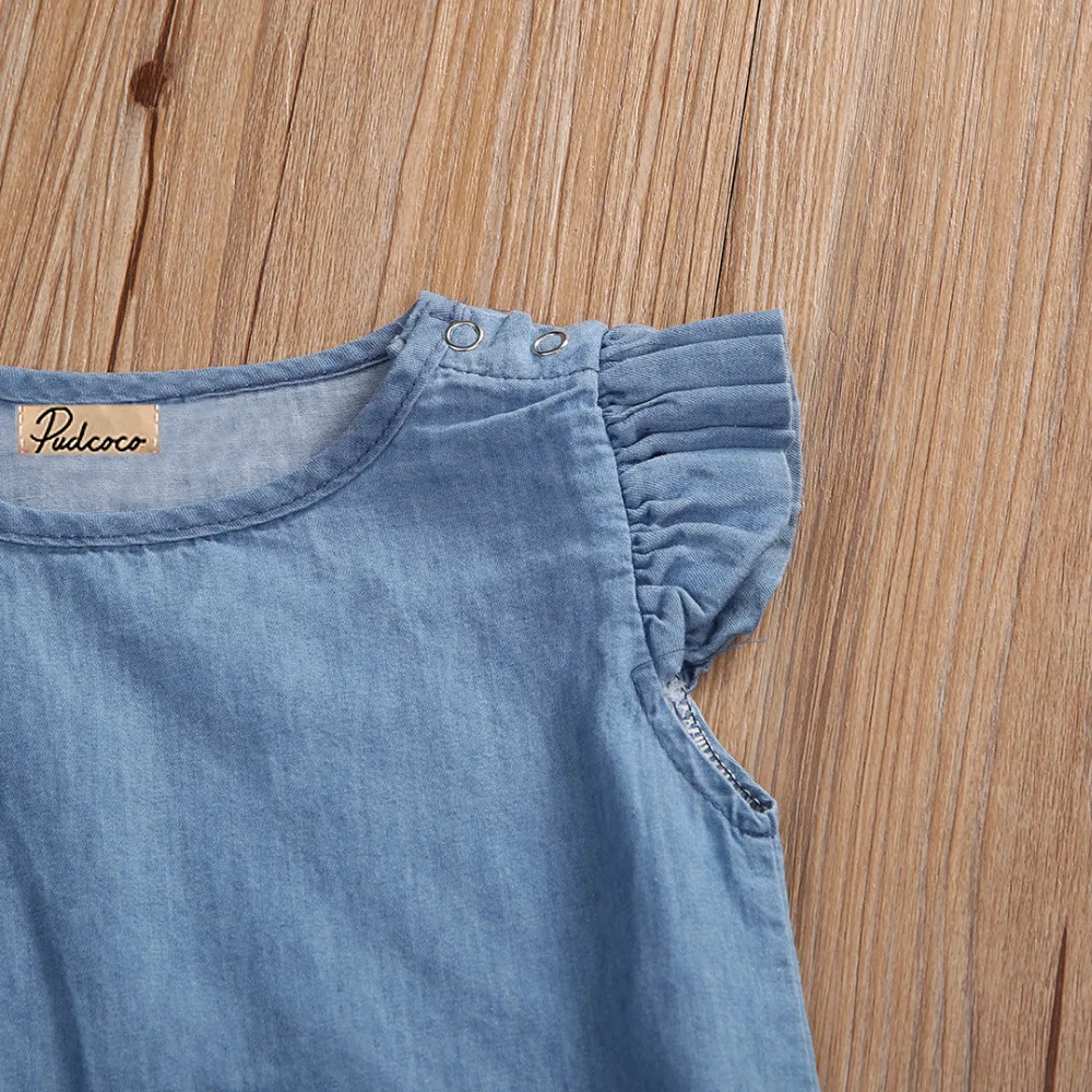 Комбинезон джинсовый для новорожденных с рукавом Лотос|infant baby|rompers rompersgirl baby romper |