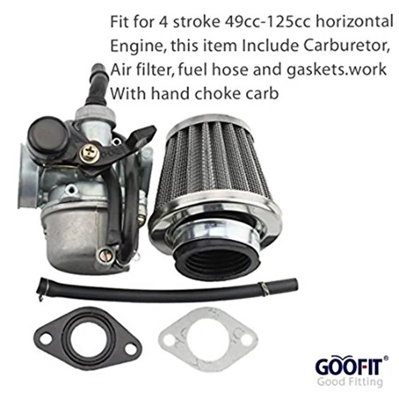 Карбюратор GOOFIT PZ19 с воздушным фильтром для Kazuma Taotao baha Polaris Roketa SUNL Honda XR/CRF 50cc 70cc 90cc
